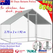 Chicken Coop Cage Large Run Rabbit Hutch Hen House Enclosure Walk in Backyard