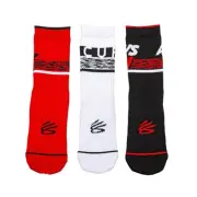 UNDER ARMOUR UA Phenom Curry Crew Socks 3 Pairs Youth (13.5K-4Y) Women (4-6)