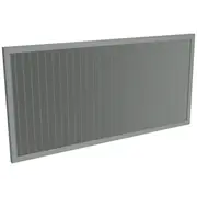 ProtectorAl 1001 - 2000 x 300 - 1000mm Palladium Silver Vertical 5mm Overlap Aluminium Welded Louver Panel