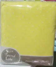 Trend Lab Nursery Fitted Crib Sheet (Shee Mini Dot - Yellow) **New in Package**