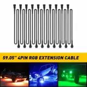 10x 4.9ft Extension Wire Cable Cord for LED RGB Under Glow Rock Light 12V 4 Pins