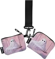 [XYMZR] Mini Zip Around Wristlet keychain Wallet Swing Spirit Gothic for Women Personalized Pattern Detachable Dual Pouch Wristlet Portable Wallet Phone Coin Purse, Multi-colored, One Size