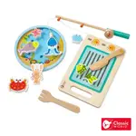 《德國CLASSIC WORLD》磁性釣魚切切樂【雙面玩法 3歲玩具 木製玩具 木頭玩具 磁鐵玩具】客來喜經典木玩具