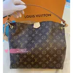 現貨二手 LV 路易威登 GRACEFUL 經典老花 M43701小號托特包 手提包 購物袋 M43704 免運