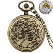 Retro Time Lord Space Exploration Design Pocket Watches Pendant/Necklace Chain