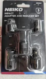 NEIKO - 30249A - 5 Piece Impact Socket / Adapter Set - SAE , 1/4, 3/8, 1/2"