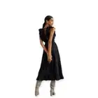 House of Harlow 1960 White Ruffle Dress Black New With Tag Women's Size Small