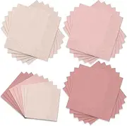 Whaline Peach Pink Napkins 6.5 x 6.5 Inch 3 Colors Blush Pink Dinner Napkins Dusty Rose Disposable Paper Napkins Luncheon Napkins for Party Celebration Gathering Table Decorations, 60 Pack