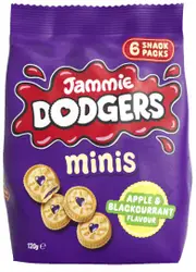 Jammie Dodgers Apple & Blackcurrant Jam Biscuits Minis Packs 120g