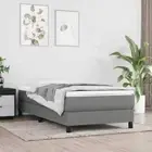 Box Spring Bed with Mattress Dark Grey 100x200 cm Fabric vidaXL