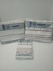 VTG Springmaid Bill Blass Sheets Double Full Fitted Flat Pillow Case Kings Point