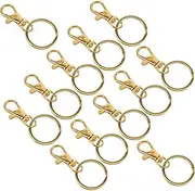 STOBOK 30pcs Keychain Accessories Lobster Clasp Keyring Zinc Alloy Rotating Keychains DIY Hardware Kit Metal Charm for Dogs Boys Girls Adults