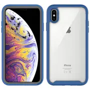 MCC Shockproof Bumper Case iPhone Xs Max Clear Back Cover Apple XsMax [Dark Blue]