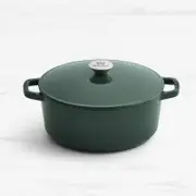 Wolstead Endure+ Round Enamel Cast Iron Casserole 26cm - 5L Hunter