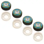 4 Black Custom License Plate Frame Screw Snap Caps Covers USCG Coast Guard