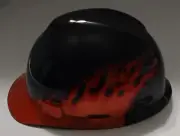 V-Gard Safety Hard Hat MSA Freedom Series Protective Helmet M Black Fire NEW