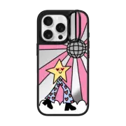 iPhone 16 Pro Mirror Ring Stand Case MagSafe Compatible Disco Star Girl