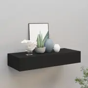 Wall-mounted Drawer Shelf Black 60x23.5x10cm MDF vidaXL