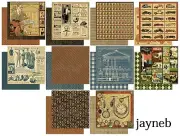 Graphic 45 A Proper Gentleman 10 sheets of Set 8 by 8-inch Paper