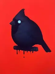 Fat Bird - 2022 Mike Mitchell poster Cardinal II (Red Variant)
