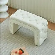 ACICS utton Cat's Claw Leather Bench,Shoe Change Stool Upholstered Bedroom Benches Modern Storage Bench Footrest Stool Accent Bench for Entryway Living Room Bedroom End of Bed, 1, ssdcc-2