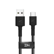 AL431 Braided USB Type-C 2M Charging Phone Data Cable from Xiaomi Eco-System for Samsung Oneplus 5T BLACK COLOR