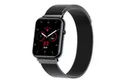 Bluetooth Smart Watch 1.69" 2.5D Touch Screen Call Heart Rate Blood Pressure BT 5.0 - Black Metal