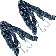 Toyvian 2Pcs Adjustable Heavy Duty Bungee Straps for Bike Luggage Elastic Fixed Rope with Hooks Durable Outdoor Cargo Tie Down for Motorcycle and Biking Use Upgrade Design