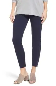 Eileen Fisher MIDNIGHT Zip Cuff Leggings Pants XS NWT New $158