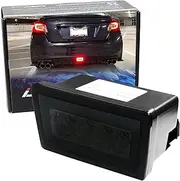 iJDMTOY Smoked Lens 3-In-1 Full LED Rear Fog Light Kit Compatible with Subaru Impreza WRX/STI or Crosstrek, Function as Tail/Brake Lamp, Backup Reverse Light, Includes Wire Harness & Mounting Bracket