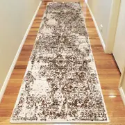 Lava Ash Grey Beige Runner Rug