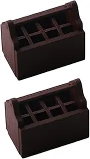 HEALSOPTHY 2pcs Miniature Toolbox Decorative Mini House Accessories Premium Wooden Model for Photography Props DIY Crafts for Miniature House Decor