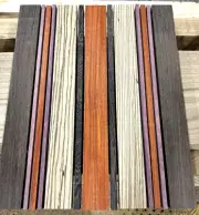 13 PIECE ZEBRAWOOD, WENGE, PADAUK & PURPLEHEART CUTTING BOARD KIT WOOD LUMBER