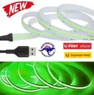 5M GREEN USB 5V Flexible COB LED Strip Light + 1M USB CONNECTION LEAD