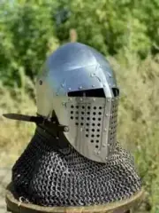 Knight Helmet Bascinet Helmet Medieval Helmet Combat Battle Ready