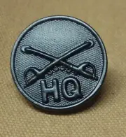 WWI US Army HQ Company Cavalry Collar Disk