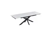 Raimon Furniture Simeon Rectangular Extension Kitchen Dining Table 160-240cm Snow White Ceramic