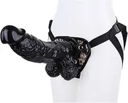 DRTBAC 30.5 Strap-On Dildos, SM Extra Long Penis Silicone Strap On Strap-On for Women Anal Dildo with Suction Cup Removable Butt Plug for Men Couples Lesbians(Black)