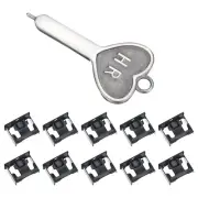 10pcs Port Blocker Locking USB Port/Dust Metal Blocker with Coded Key,Black