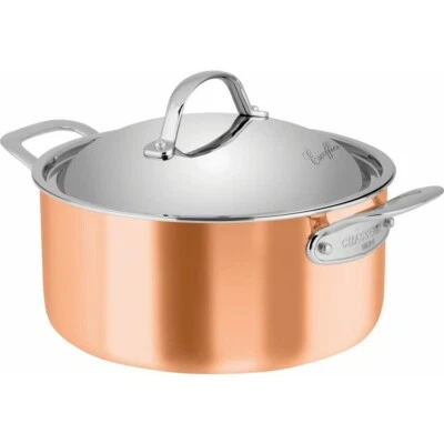 Chasseur Escoffier Induction Casserole 24cm/4L Copper/Stainless Steel