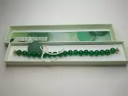 Jade & Stone Womens Bracelet Green Jade Bracelet 8 " Magnetic Clasp