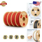 Professional Quality 1.75mm Red PLA 3D Printer Filament - 4kg, Vacuum-Sealed