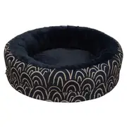 Lexi & Me Round Bolster Bed French Navy Rainbow - Small