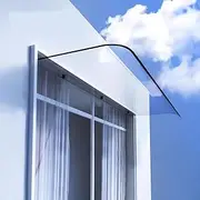 Invisible Front Door Canopy Awning Shelter Window Awning Outdoor Rain Shelter Cover Entry Awning Modern Silent Polycarbonate Cover Patio Porch Awning for Balcony Water Heater (50x340cm/20 x1