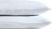 Laura Ashley Home - Standard Pillowcase Set, Breathable Percale Cotton Bedding, Crisp & Cool Home Decor (Ramona Blue, 2 Piece) (USHSHC1226257)