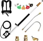 24FT Pressure Washer Extension Wand, Telescoping Gutter Cleaner Pole w/ 5 Spray