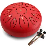 6 Inches 11 Notes Steel Tongue Drum Rain Chime Drum for Outside Garden Sound ...