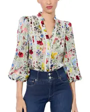 Alice and Olivia Arlette Collared Blouse