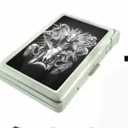 Cigarette Case with Built In Lighter Skull Design-007