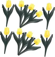 COOPHYA 10pcs Tulip Flower Decorative Garden Fence Edging Durable Plastic Barrier for Landscaping Weather Resistant Border for Flower Bed Lawn Easy Installation Garden Picket Fence